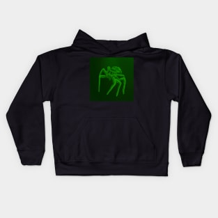 Jumping Spider Drawing V20 (Green 2) Kids Hoodie